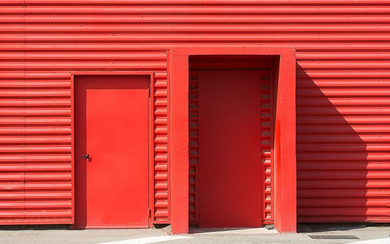 Two identical doors side by side, and the difference between them