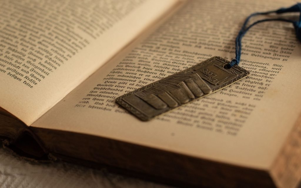 A ribbon holding your place in a very long book
