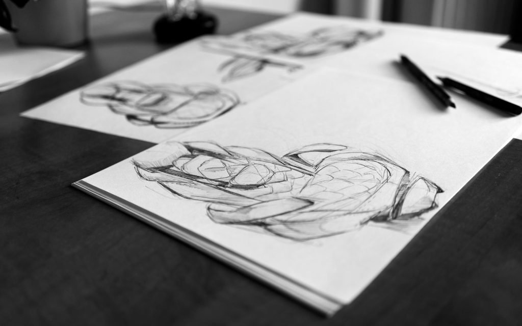 Sketched before it is built, so the shape is a decision