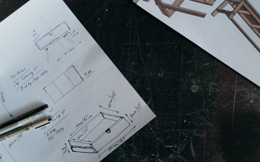 Sketched before it is built, so the shape is a decision